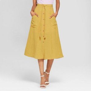 Needlework Target Midi Skirt